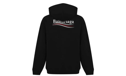 Чорна толстовка Balenciaga Political Campaign Logo Popover