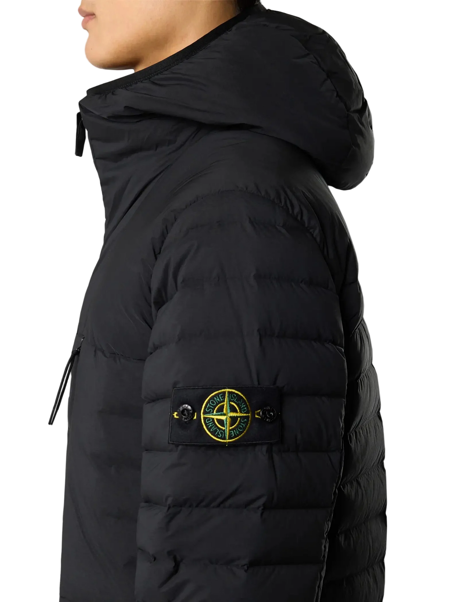 Stone Island Seamless Tunnel Nylon Down-TC Hooded Jacket Black - 4100020