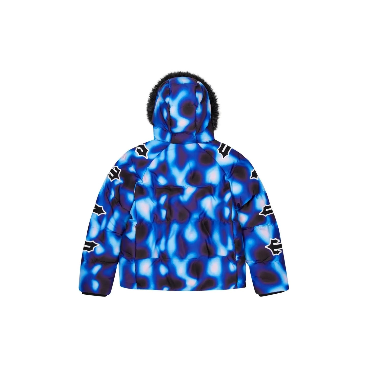 Trapstar Irongate Hooded Sleeve Puffer Black Blue