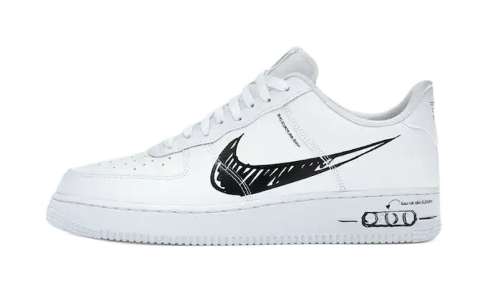 Air Force 1 Low Sketch White Black