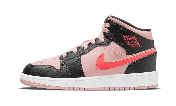 Air Jordan 1 Mid Black Pink Crimson