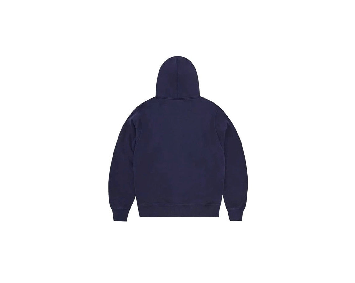 Corteiz Thick Stitch Logo Print Zip Hoodie Navy - CORTEIZ-THICK-STITCH-HOODIE-NAVY