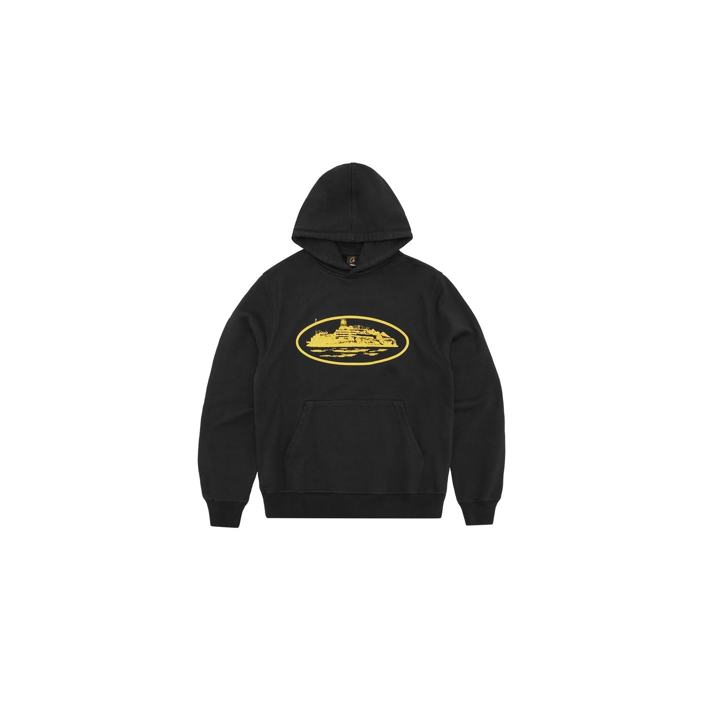 Corteiz Alcatraz Hoodie V2 Black Yellow - CRTZ-HOOD-BLK-YLW24