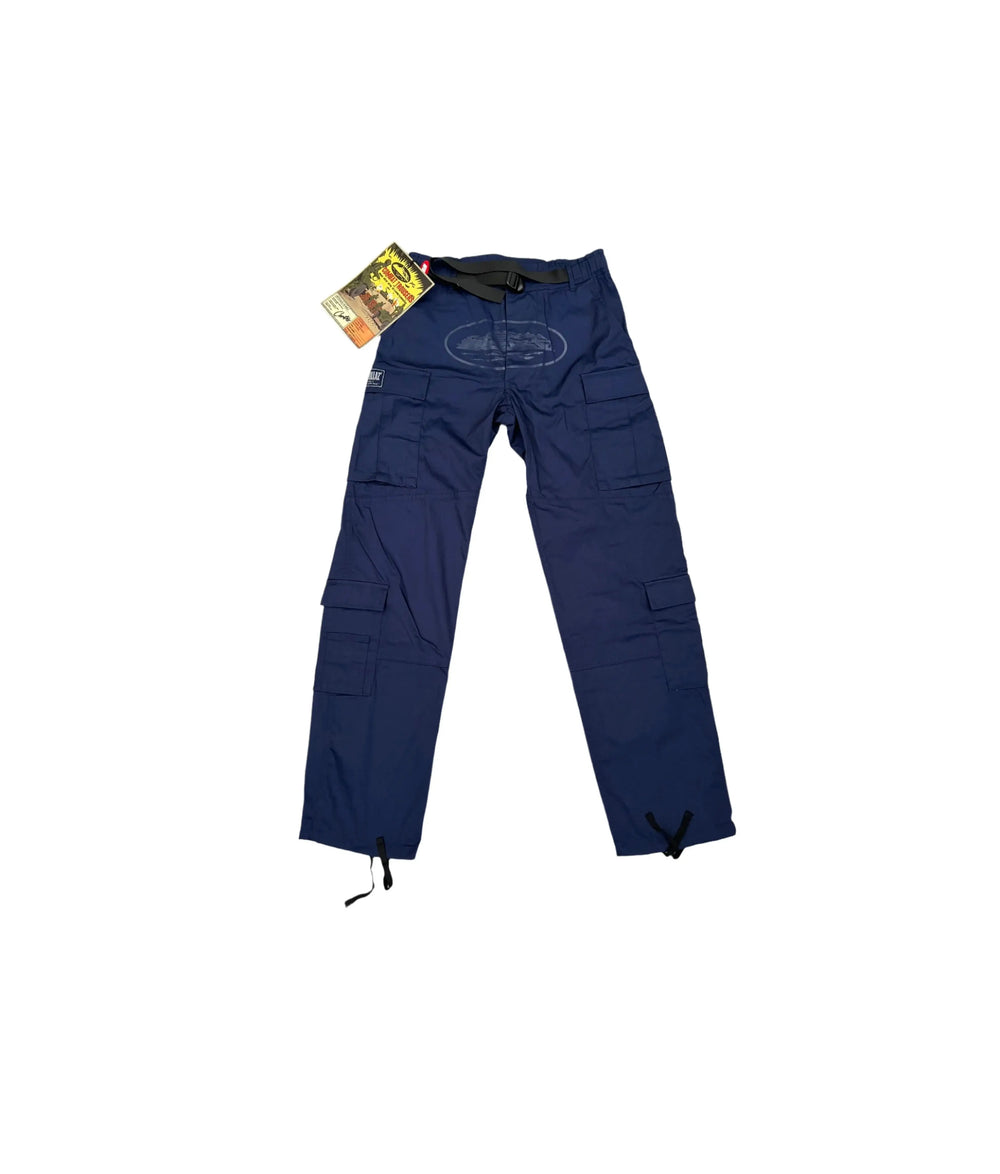 Corteiz Guerillaz Cargo Pants Navy