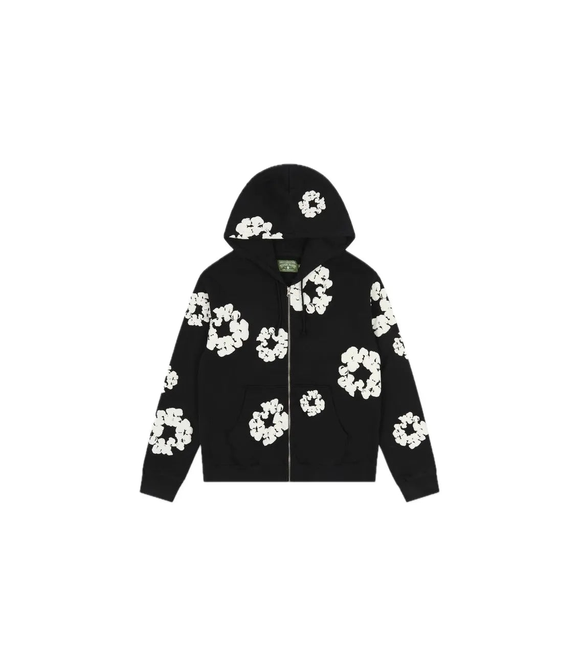 Denim Tears Cotton Wreath Zip Hoodie Black