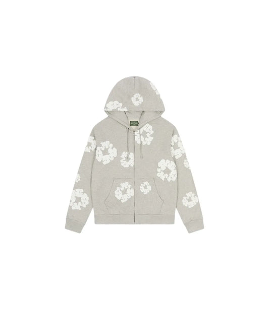 Denim Tears Cotton Wreath Zip Hoodie Gray