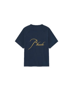 Rhude Classique Raglan Logo Tee Navy