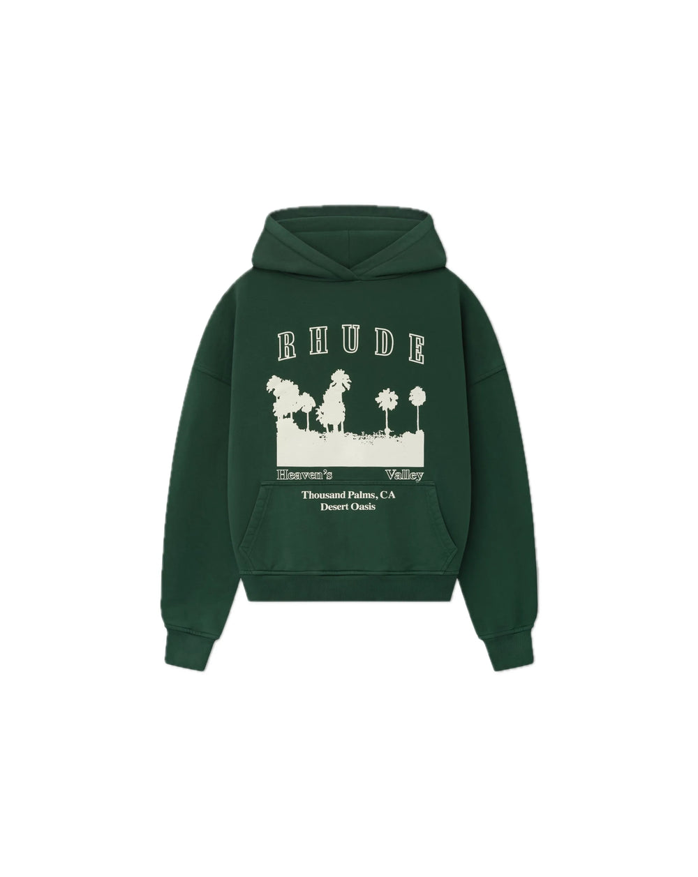 Rhude Thousand Palms Hoodie Vintage Forest Green