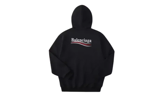 Balenciaga Political Campaign Logo Popover Hoodie Black - 600583TKVI91070