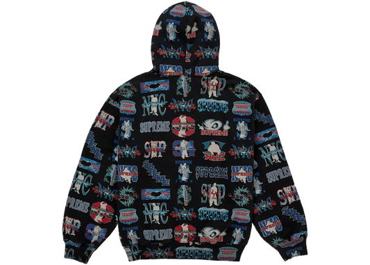 Supreme Supreme Flash Zip Up Hooded Sweatshirt Black