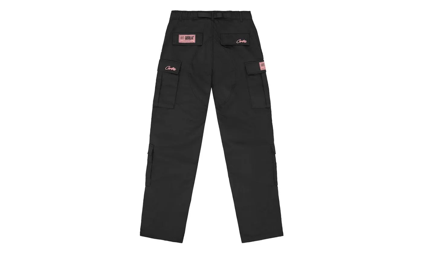 Corteiz Guerillaz Cargo Pant Black/Pink - CORT-COGCPB-PPINK