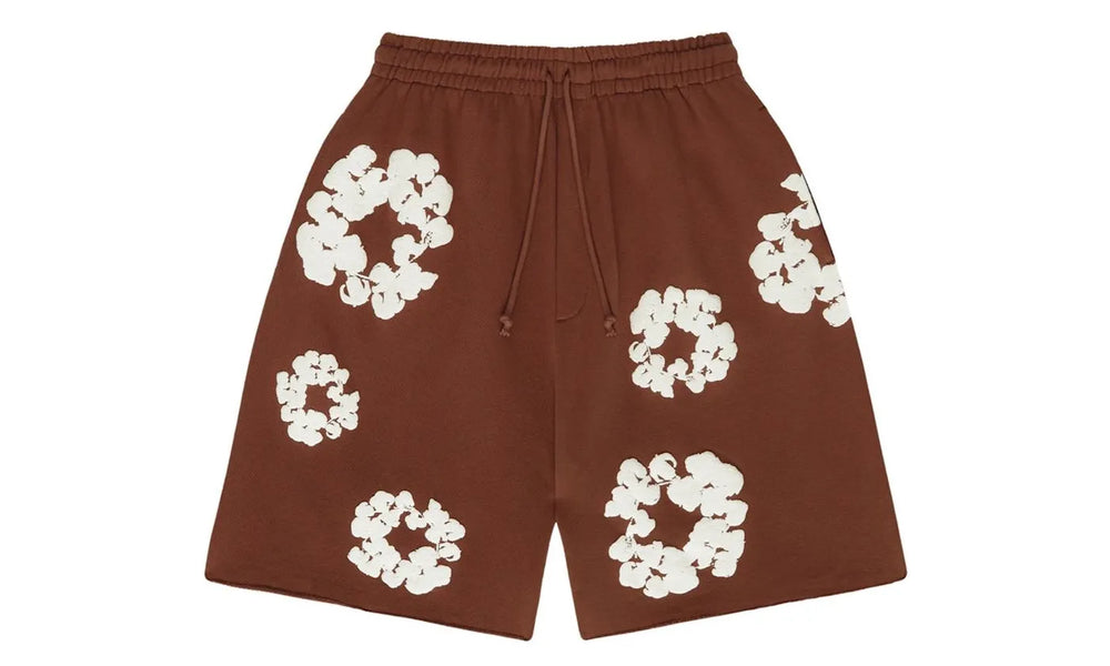 Denim Tears The Cotton Wreath Shorts Brown - DT-DTTCWS-BROWN