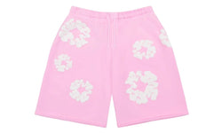 Denim Tears The Cotton Wreath Sweatshorts Powder Pink - DT-SWEATSHORTS-POWDERPINK