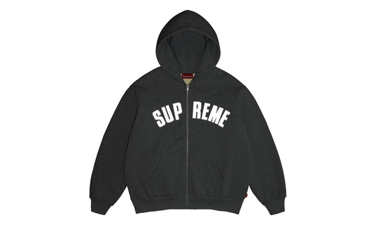 Supreme Supreme Arc Thermal Lined Zip Up Hooded Sweatshirt Grey