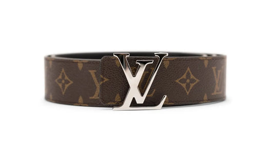 Louis Vuitton LV Initiales Silver Buckle Belt Monogram 40mm Brown/Black - LV-LVLISB-BBLACK