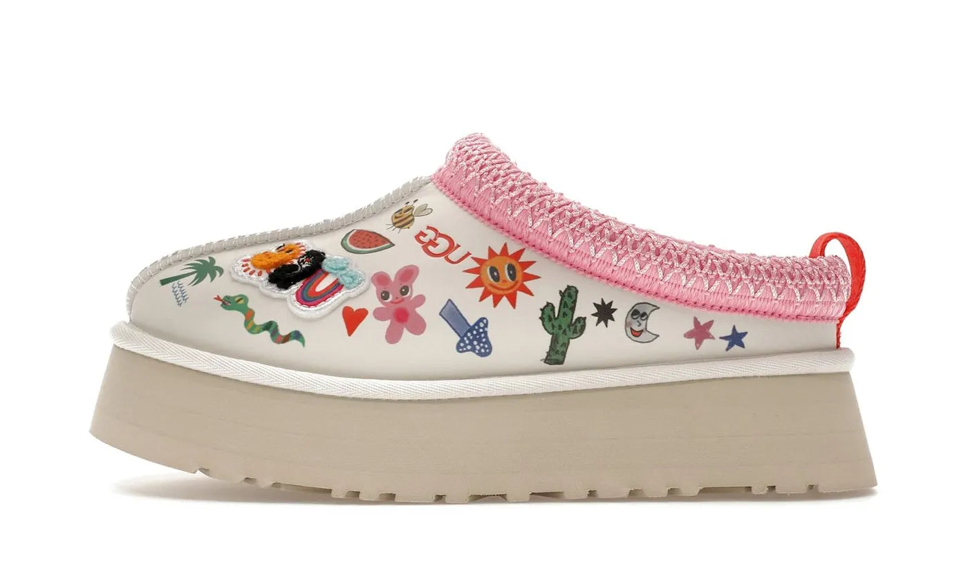 UGG Tazz Slipper Humberto Cruz Pop Sketch - 1155751-WHT