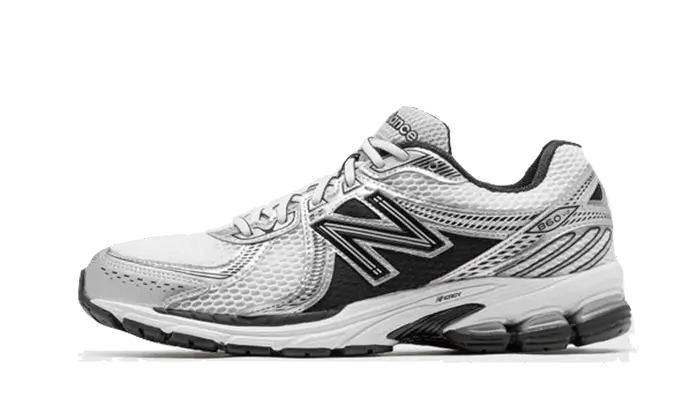 860 Black White Silver