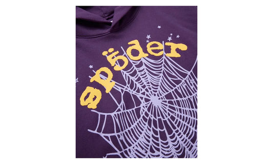 Sp5der Star OG Web V2 Hoodie Purple - SP5D-SP5DER S-MULTI
