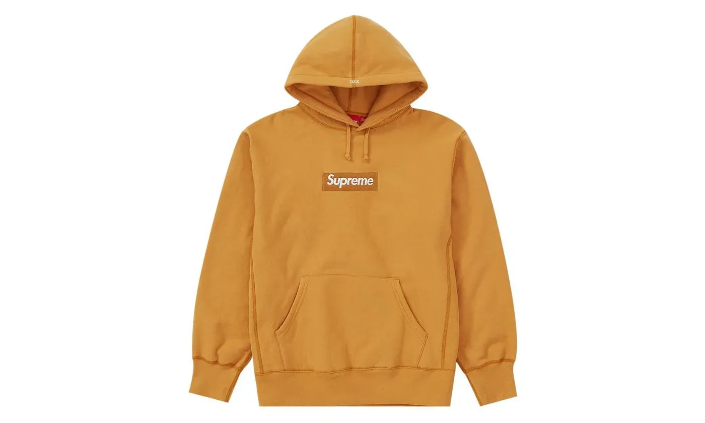 Supreme Box Logo Hooded Sweatshirt (FW21) Light Mustard