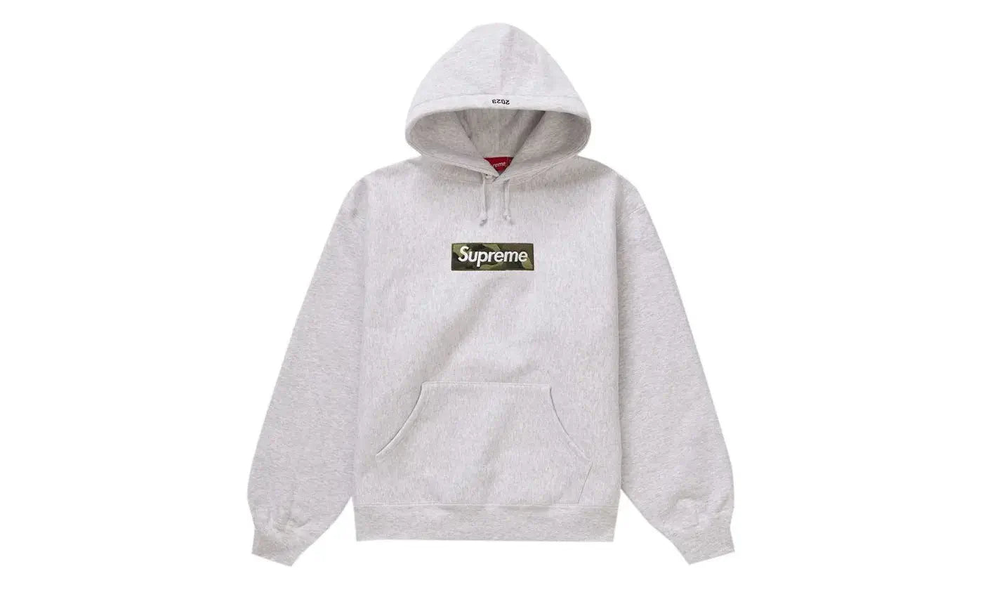 Supreme Box Logo Hooded Sweatshirt (FW23) Ash Gray - Aplug – APLUG PL Supreme Box Logo Hooded Sweatshirt (FW23) Ash Gray - Aplug – APLUG PL