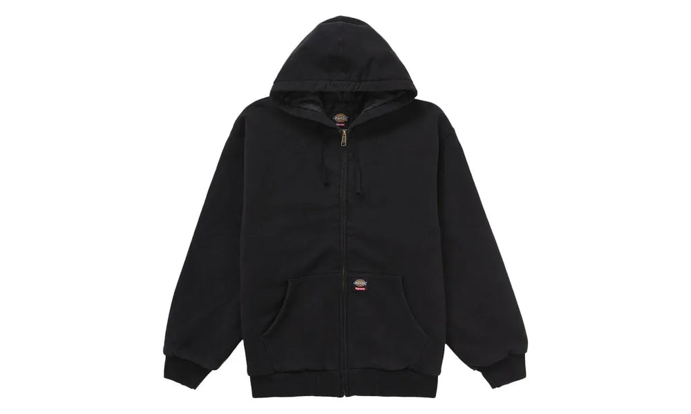 Supreme Dickies Quilted Lined Zip Up Hooded Sweatshirt (FW25) Black