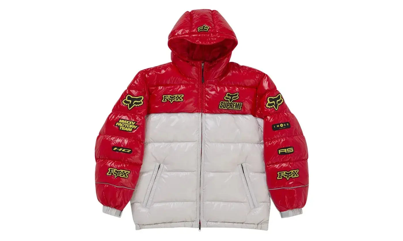 Supreme Supreme Fox Racing Shiny Down Puffer Jacket White (SUPR