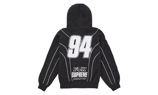 Supreme Fox Racing Zip Up Hooded Sweatshirt Black
