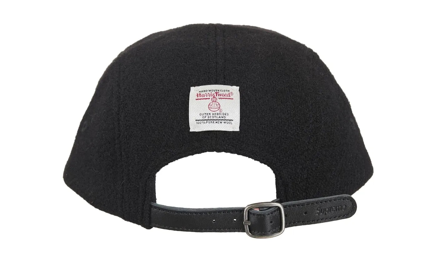 Supreme Harris Tweed Camp Cap Black - SUPR-SHTCCB-BLACK