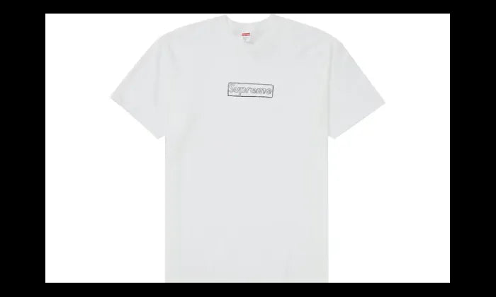 Supreme Kaws Chalk Logo Tee White