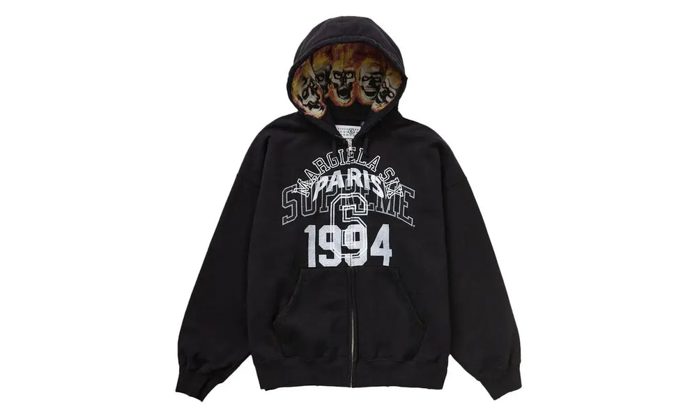 MM6 Maison Margiela x Supreme Zip Up Hooded Sweatshirt Black