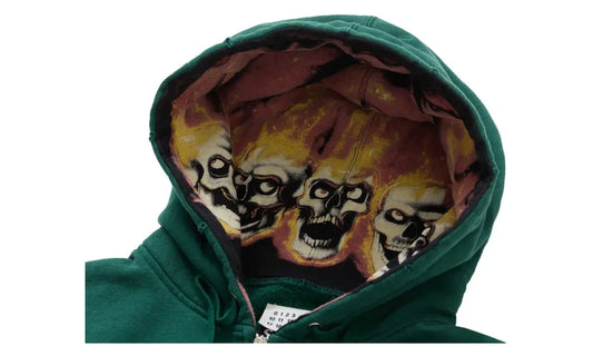Supreme MM6 Maison Margiela Zip Up Hooded Sweatshirt Dark Green
