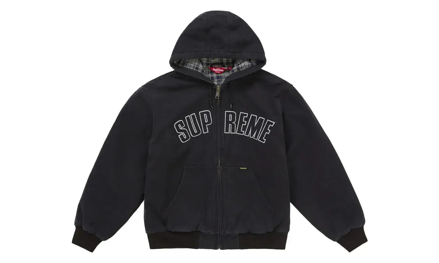 Supreme Reflective Arc Hooded Work Jacket Black