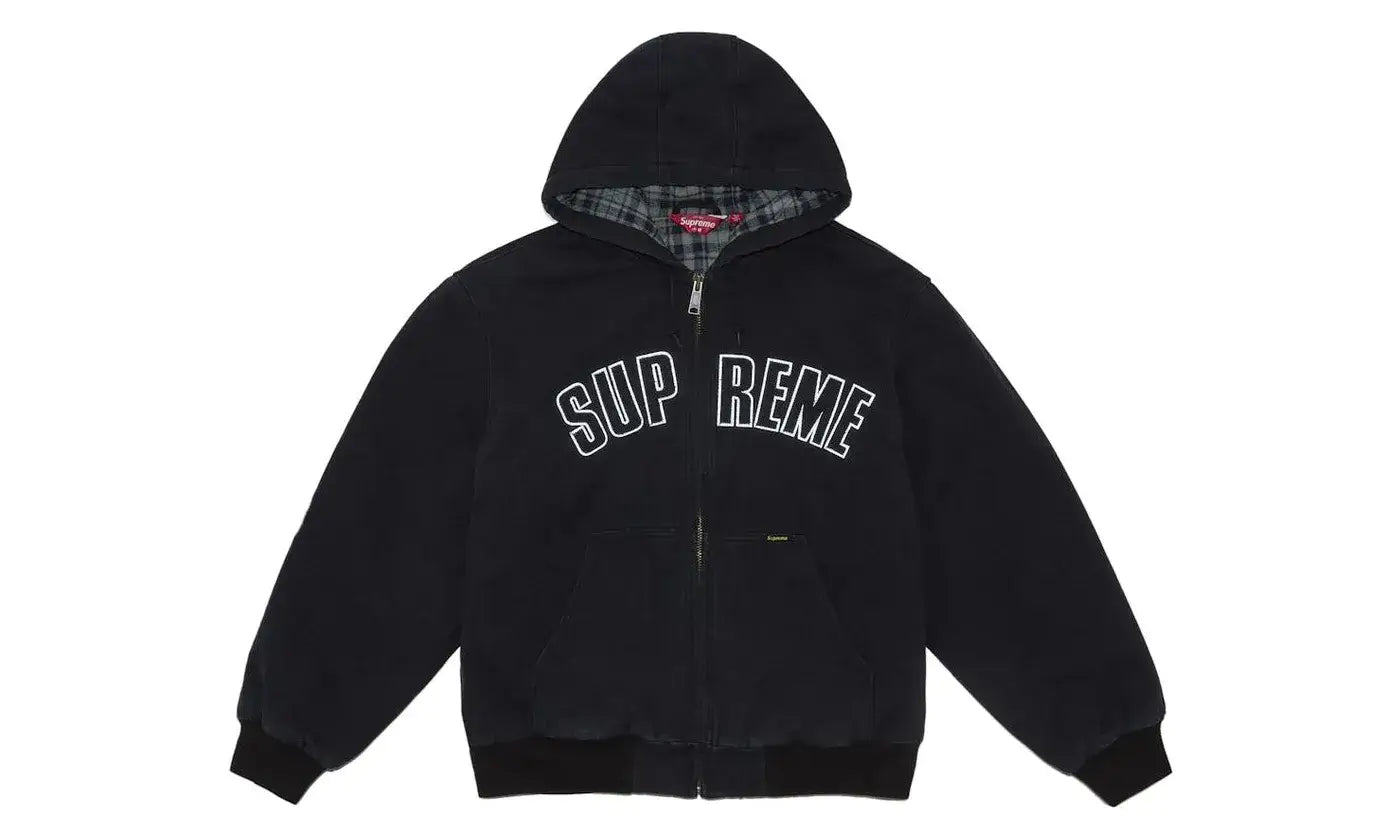 Supreme Reflective Arc Hooded Work Jacket Black