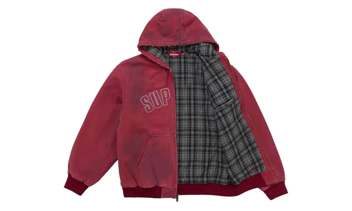 Supreme Reflective Arc Hooded Work Jacket Red