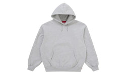 Supreme Satin Appliqué Hooded Sweatshirt (FW25) Heather Grey