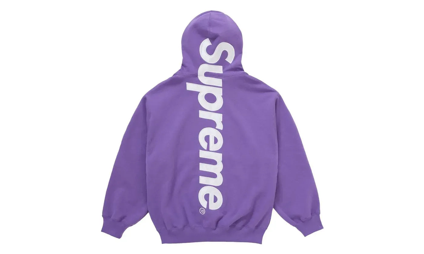 Supreme Satin Appliqué Hooded Sweatshirt (FW25) Violet