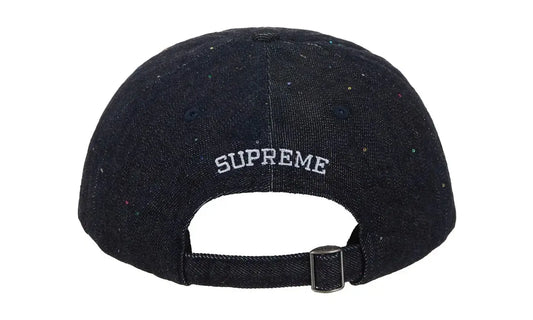 Supreme Sequin Denim Classic Logo 6-Panel Black