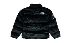Supreme The North Face Faux Fur Nuptse Jacket Black