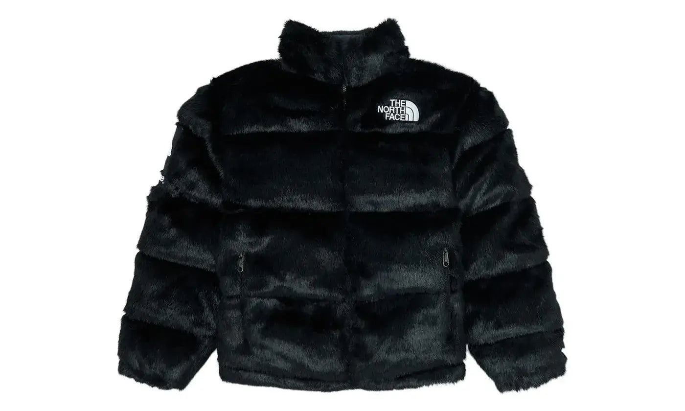 Supreme The North Face Faux Fur Nuptse Jacket Black