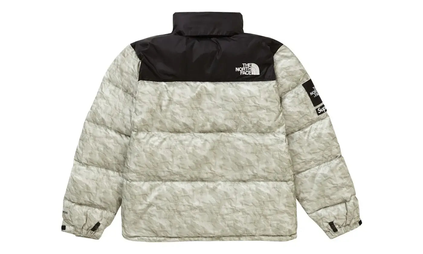 Supreme The North Face Paper Print Nuptse Jacket Paper Print