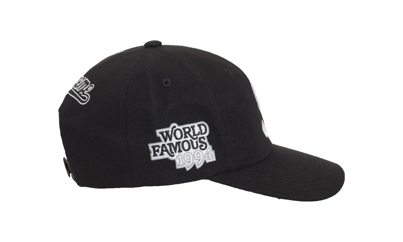 Supreme World Famous S Logo 6-Panel Black