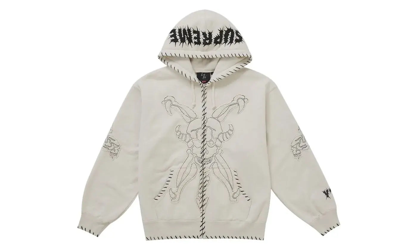 Supreme Y's by Yohji Yamamoto Zip Up Hooded Sweatshirt Natural