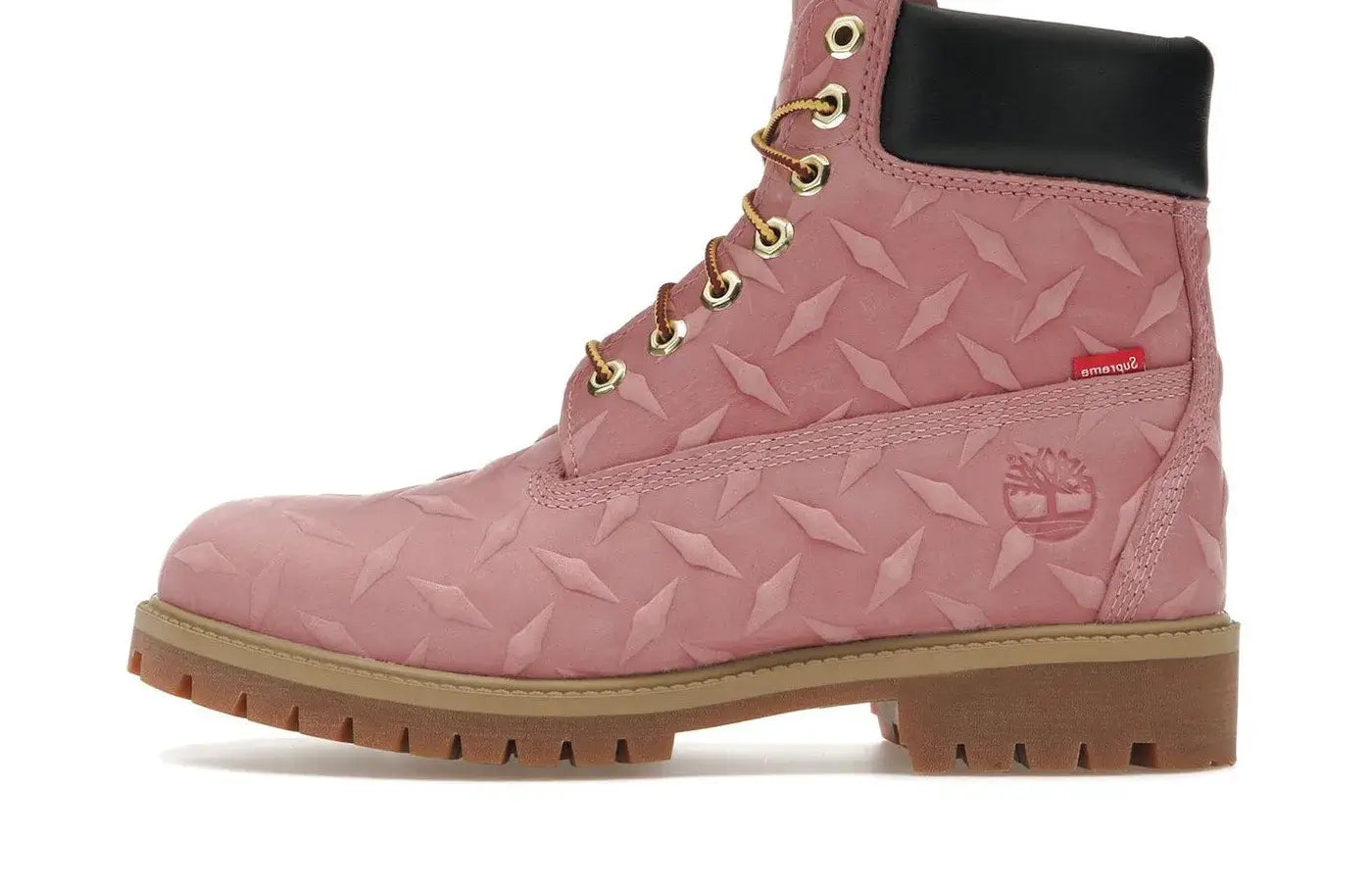Supreme x Timberland 6' Premium Waterproof Boot Diamond Plate Pink
