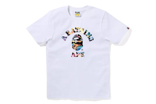 BAPE BAPE Art Camo College Tee White