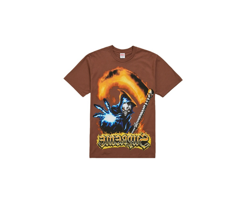 Supreme Grim Reaper Tee Brown