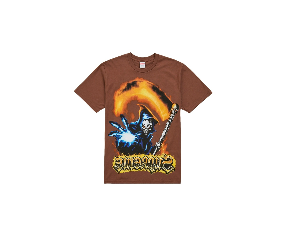 Supreme Grim Reaper Tee Brown