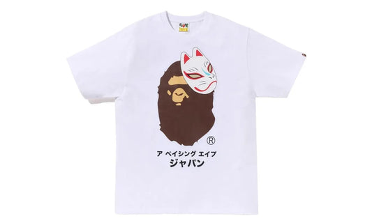 BAPE Japanese Fox Mask Tee White