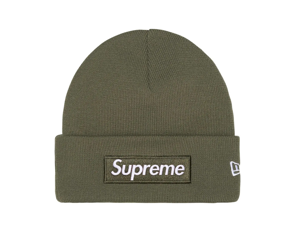 Supreme New Era Box Logo Beanie Light Olive (FW25)