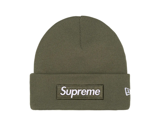 Supreme New Era Box Logo Beanie Light Olive (FW25)