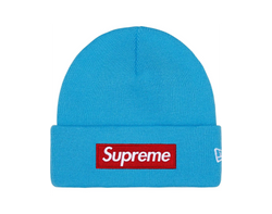 Supreme New Era Box Logo Beanie Cyan (FW25)